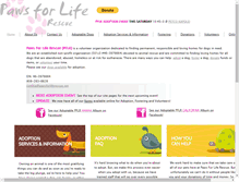 Tablet Screenshot of pawsforliferescue.net